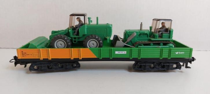Bam Lage Bakwagon met Bulldozer en Shovel *Nieuw* (11), Hobby en Vrije tijd, Modeltreinen | H0, Nieuw, Wagon, Wisselstroom, Märklin