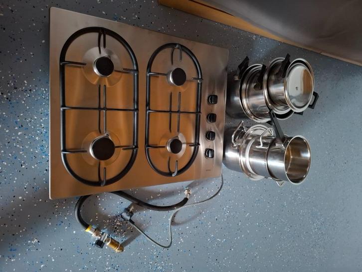 Te koop: Gaskookplaat, Witgoed en Apparatuur, Kookplaten, Gebruikt, Inbouw, Gas, 4 kookzones, Ophalen