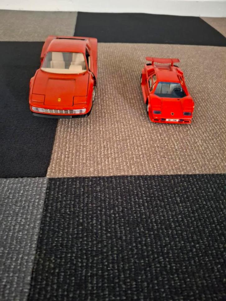 Vintage Bburago Auto's - Ferrari Testarossa & Lamborghini, Hobby en Vrije tijd, Modelauto's | 1:18, Gebruikt, Auto, Bburago, Ophalen of Verzenden