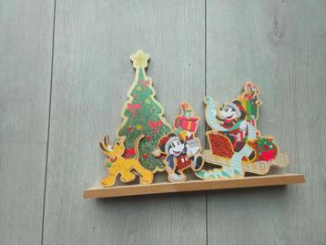 Disney mickey mouse houten kerstdecoratie  beschikbaar voor biedingen