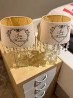 2 lampenkapjes ip fles, Ophalen of Verzenden, Gebruikt, Rond, Minder dan 25 cm