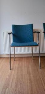 Blauwe stoffen stoelen, 6 stuks, Vijf, Zes of meer stoelen, Hout, Gebruikt, Ophalen