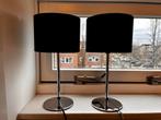 2 Tafellampjes - Zwart & Zilver, Huis en Inrichting, Lampen | Tafellampen, Ophalen, Zo goed als nieuw, Metaal, Minder dan 50 cm