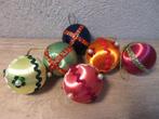 Vintage zijde ballen kerstballen, Ophalen of Verzenden, Gebruikt