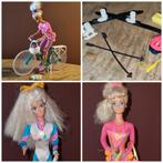 3x barbie (1993) + accessoires + fiets + wintersport, Kinderen en Baby's, Speelgoed | Poppen, Ophalen of Verzenden, Gebruikt, Barbie