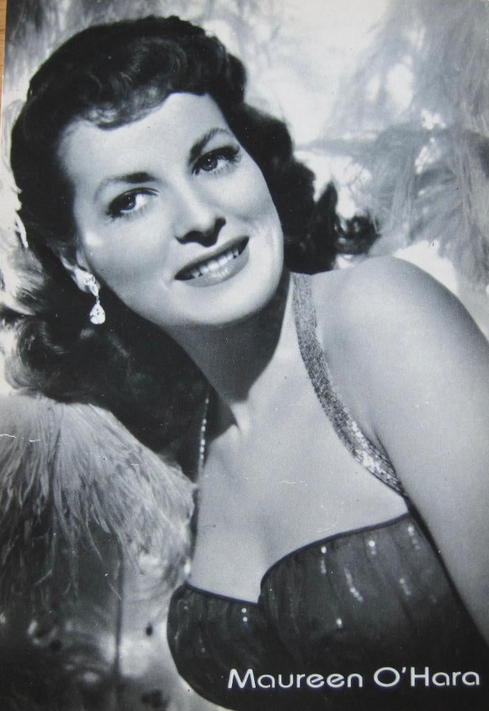 afbeelding van Maureen O'Hara op nieuwe ansichtkaart, Verzamelen, Verzenden, 1960 tot 1980, Ongelopen, Cultuur en Media