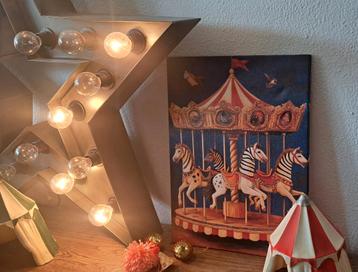 Carrousel schilderij foto tekening doek canvas beschikbaar voor biedingen