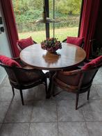 Houten ronde eettafel 120cm, Huis en Inrichting, Tafels | Eettafels, Ophalen, Gebruikt, Rond, Vier personen