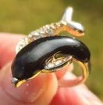 Oude mooi Dolfijn Ring., Sieraden, Tassen en Uiterlijk, Ringen, Verzenden, Nieuw, Zilver