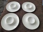 4 witte amuse bordjes amuse, Huis en Inrichting, Keuken | Servies, Gebruikt, Ophalen of Verzenden, Bord(en), Overige stijlen