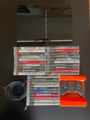 PS3 console 60 GB + 30 games (PS1-PS2-compatibel) beschikbaar voor biedingen