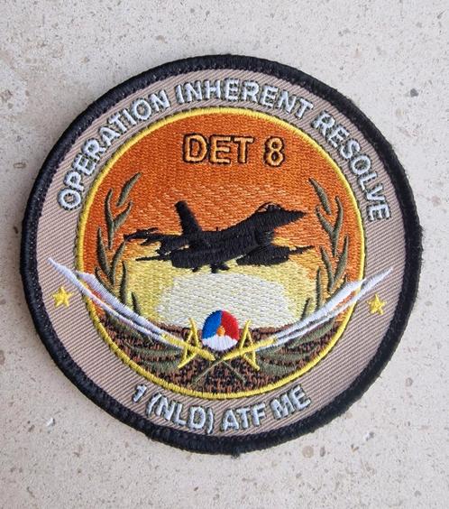 Origineel embleem 1(NLD) ATF ME OIR Detachement 8 KLu, Verzamelen, Militaria | Algemeen, Luchtmacht, Embleem of Badge, Nederland