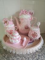 Roze decoratieve theeset uit Frankrijk!!!, Ophalen of Verzenden, Zo goed als nieuw