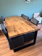 Mango Houten Eettafel, Ophalen, 100 tot 150 cm, Zo goed als nieuw, Vijf personen of meer