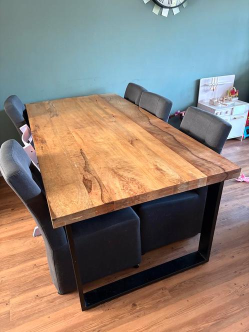 Mango Houten Eettafel, Huis en Inrichting, Tafels | Eettafels, Zo goed als nieuw, 100 tot 150 cm, 150 tot 200 cm, Vijf personen of meer
