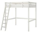 Ikea STORÅ 2-persoons hoogslaper - wit gebeitst, 140x200 cm, Ophalen, Gebruikt, Hoogslaper, Tweepersoons