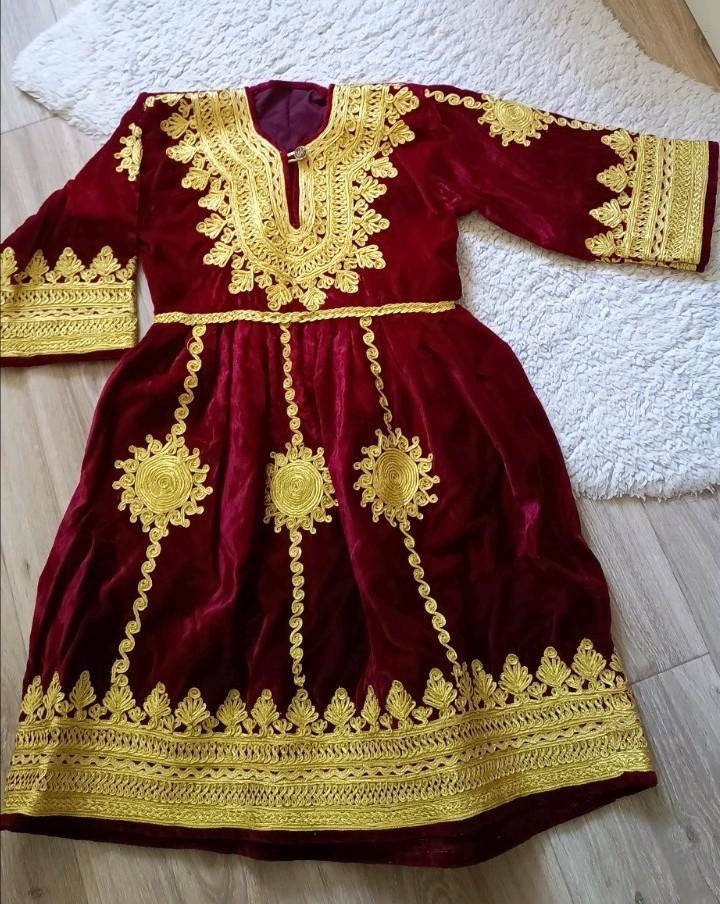 Warme Afghaans feestjurk,verkleedkleding, Suikerfeest, 128, Kinderen en Baby's, Kinderkleding | Maat 122, Zo goed als nieuw, Meisje