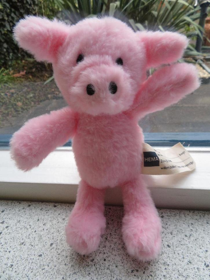 Varken Varkentje van Hema super zacht velours meet ca 20 cm, Kinderen en Baby's, Speelgoed | Knuffels en Pluche, Zo goed als nieuw