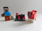 Lego Minecraft  ; Steve met Loeizwam Koe  !, Verzenden, Zo goed als nieuw, Complete set, Lego