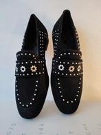 Geox Marlyna nieuwe zwart suède loafers met studs, mt 35, Nieuw, Ophalen of Verzenden, Instappers, Geox