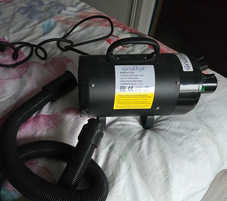 Gridbyt hondenföhn / waterblazer, Dieren en Toebehoren, Honden-accessoires, Zo goed als nieuw, Ophalen