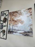 Home deco, herfstig schilderij op canvas & metaalkunst, Ophalen