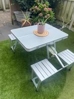 Picknicktafel inklapbaar, Tuin en Terras, Picknicktafels, Ophalen, Gebruikt, Vierkant, Aluminium