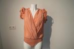 Elisabetta Franchi zijde body top strikken schouders IT 44