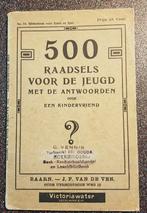 Boekje met raadsels uit 1925, Ophalen of Verzenden, Een Kindervriend