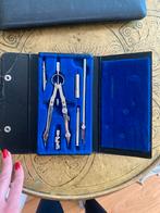 Vintage Duitse Passerset in Lederen Etui, Antiek en Kunst, Ophalen of Verzenden