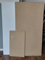 2 mdf platen en 1 meubelpaneel wit, Doe-het-zelf en Verbouw, Platen en Panelen, Ophalen, Zo goed als nieuw