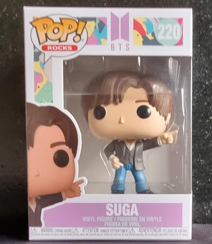 Funko Pop!, SUGA, #220, BTS, Rocks, Verzamelen, Poppetjes en Figuurtjes, Zo goed als nieuw, Ophalen of Verzenden