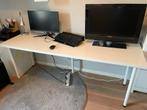 IKEA Verstelbaar Bureau - 200x60 cm, Huis en Inrichting, Bureaus, Ophalen, In hoogte verstelbaar, Gebruikt, Bureau