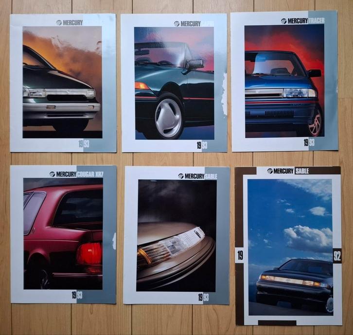 Mercury, 6 grote folders. € 15,--, Boeken, Auto's | Folders en Tijdschriften, Zo goed als nieuw, Ford, Ophalen of Verzenden