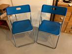 2 klapstoelen, Huis en Inrichting, Stoelen, Ophalen, Gebruikt, Twee, Blauw