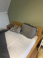 Bed (incl. matras) 140cm, Huis en Inrichting, Slaapkamer | Bedden, Ophalen, Gebruikt, Bruin, 140 cm