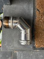 Rvs rookgas bocht 80, Doe-het-zelf en Verbouw, Buizen en Afvoer, Ophalen, Bochten, Zo goed als nieuw, Rvs