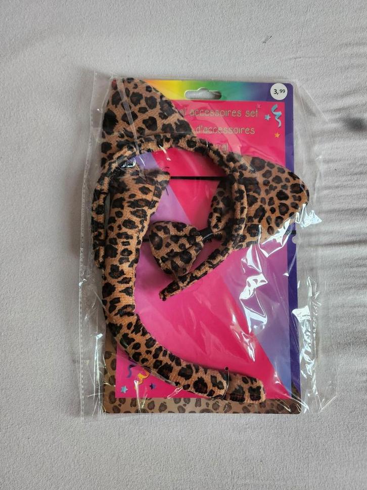 3 delig setje luipaardprint - NIEUW, Kinderen en Baby's, Carnavalskleding en Verkleedspullen, Nieuw, Jongen of Meisje, Ophalen of Verzenden