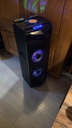 Lenco party speaker met lichteffecten en 2 microfoons, Audio, Tv en Foto, Luidsprekers, Gebruikt, Overige typen, 120 watt of meer