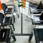 Cassina - LC 6 eettafel - zwart - kristalglas blad, Ophalen, 50 tot 100 cm, Nieuw, Vijf personen of meer