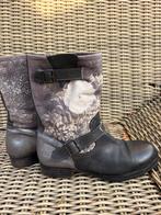 SOISIRE  laarzen, Leer met een Bloemenprint. Mt41, Kleding | Dames, Schoenen, Zwart, Ophalen of Verzenden, Zo goed als nieuw, Hoge laarzen