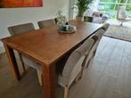 Eettafel met stoelen, Ophalen, Gebruikt, 200 cm of meer, 50 tot 100 cm
