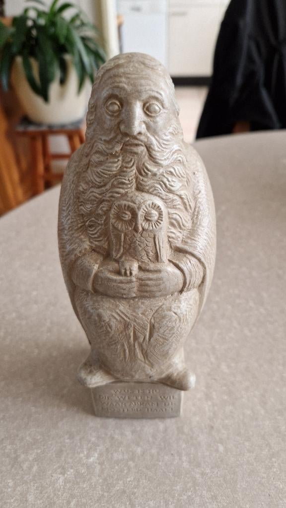 oud zwaar beeld waar abraham de mosterd haalt, Verzamelen, Beelden en Beeldjes, Ophalen of Verzenden, Gebruikt, Mens