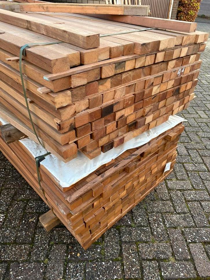 Hardhouten onderliggers 4x6 cm, Tuin en Terras, Palen, Balken en Planken, Nieuw, Overige typen, Hardhout, Ophalen of Verzenden