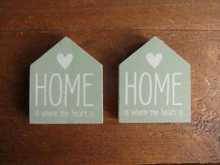 Koelkastmagneten huisvorm:  'Home is where the heart is', Huis en Inrichting, Woonaccessoires | Overige, Nieuw, Ophalen of Verzenden