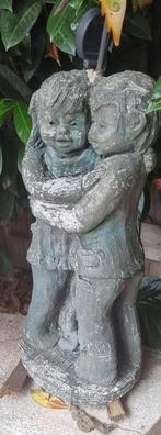 Betonnen Beeld - Twee Kinderen, Ophalen, Gebruikt, Mensenbeeld