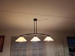 Mooie hanglamp met drie glazen kappen, Ophalen, Gebruikt, Glas, Modern