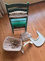 Trip Trap Stokken Groen Compleet met Baby- en Peuterzitje, Ophalen of Verzenden, Gebruikt, Meegroeistoel, Gordel(s)