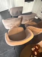 6 nette eetkamerstoelen velvet grijs - rookvrij, Huis en Inrichting, Stoelen, Ophalen