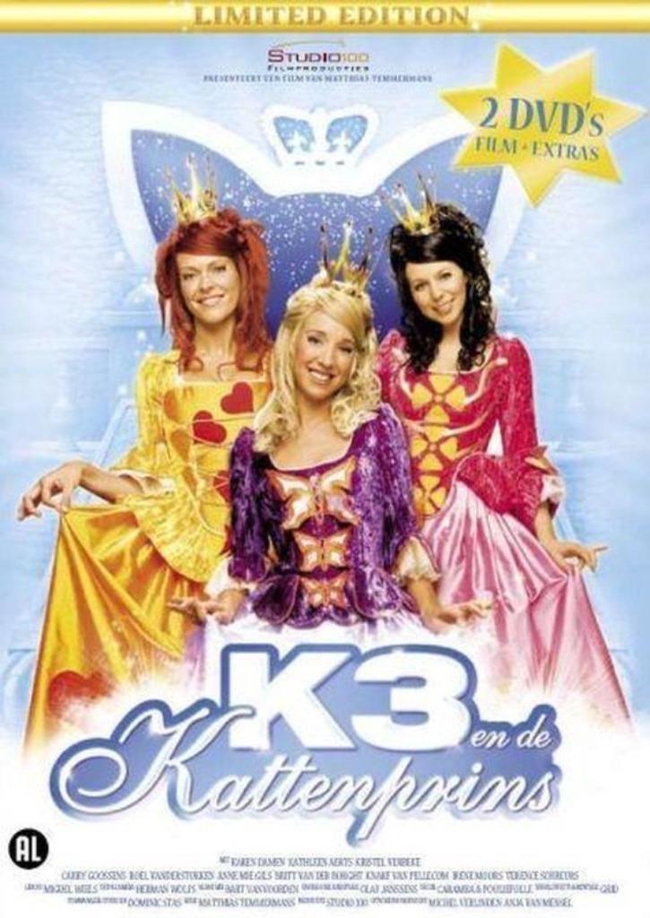 2-DVD K3 - K3 En De Kattenprins (Limited Edition), Cd's en Dvd's, Dvd's | Kinderen en Jeugd, Zo goed als nieuw, Film, Avontuur